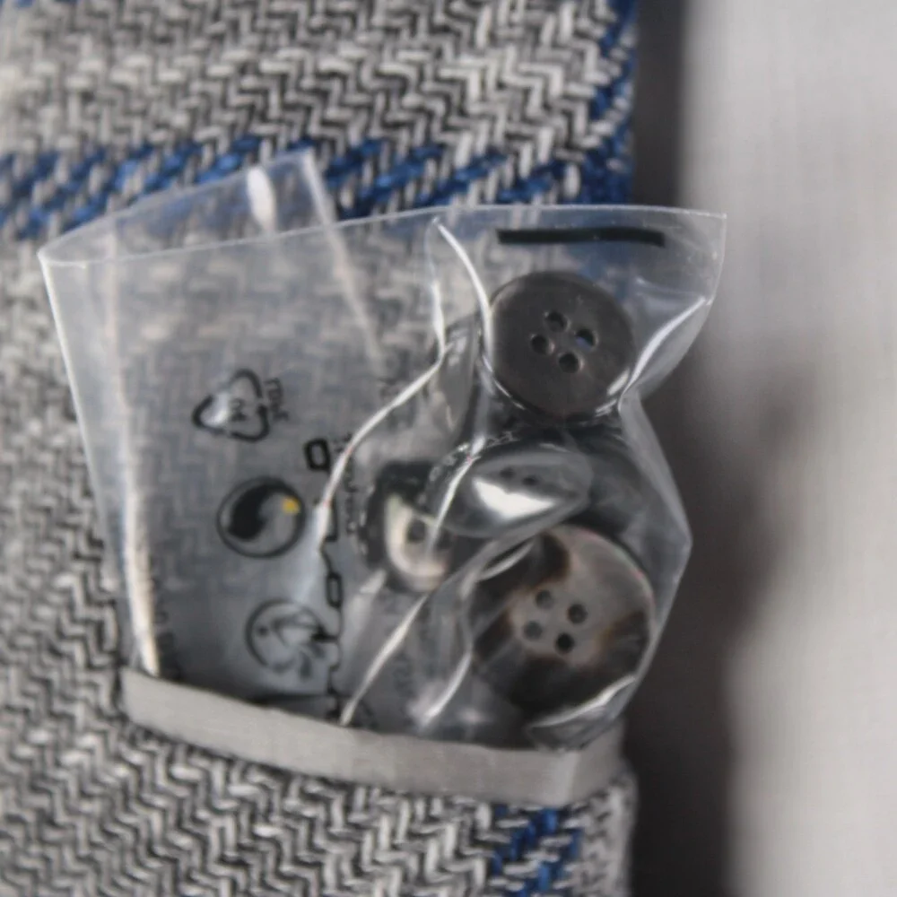 Sartorio Kiton NWT Wool Blend Sport Coat Size 50R (40R US) Gray w/ Blue & White